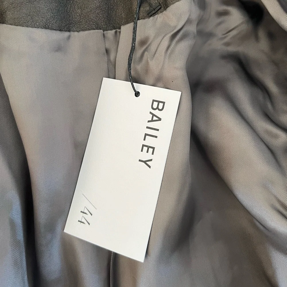 Bailey 44 Gunmetal Knox Faux Leather Jacket, Size 0 - Picture 10 of 15
